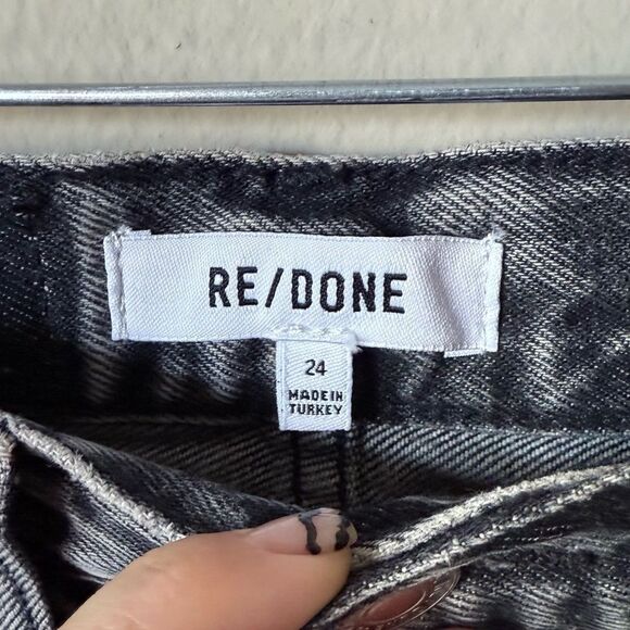 NWT RE/DONE Super High Drainpipe Midnight Ash Denim Jeans Size 24 - Picture 12 of 12